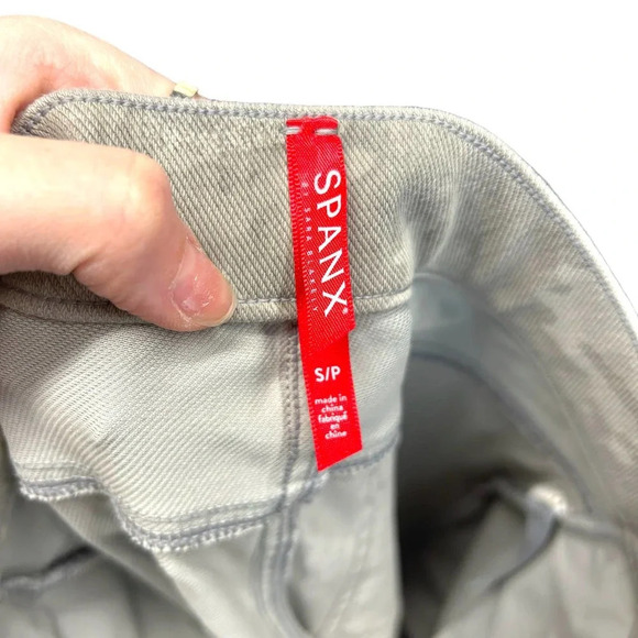 Spanx Jean-ish Ankle Leggings Stone Wash Camo Print Size Small - Picture 6 of 9